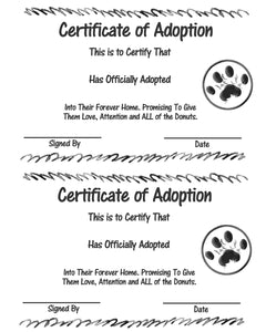 La Creatura Pup FREE Adoption Card