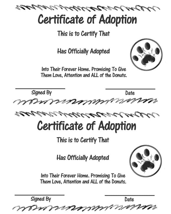 La Creatura Pup FREE Adoption Card