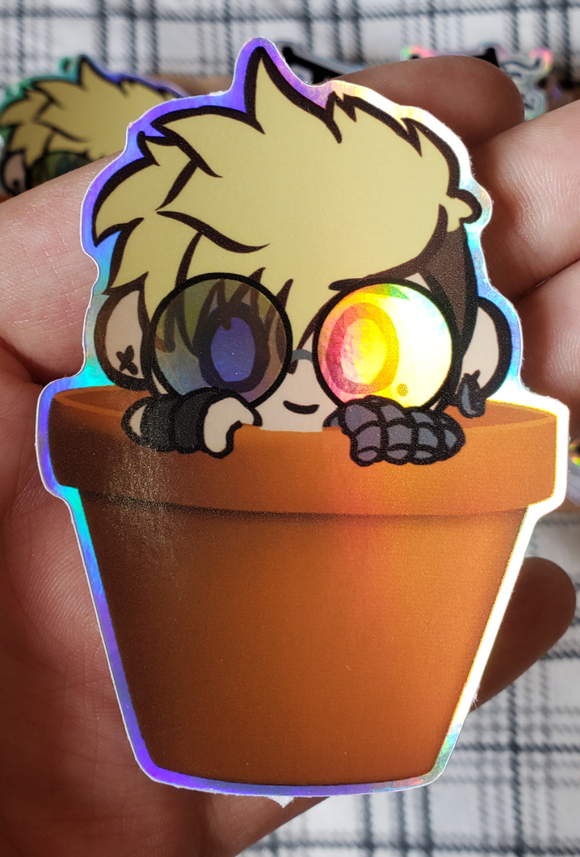 Teru Sprout 3inch Holographic Iridescent Sticker