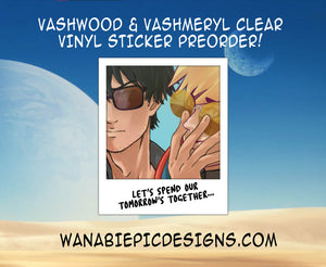 Vashwood & Vashmeryl 3inch Clear Vinyl Stickers