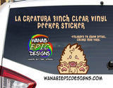 La Creatura 3inch Clear Vinyl Peeker Sticker