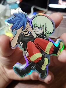 PROMARE LIO TO THE RESCUE 3INCH HOLOGRAPHIC VINYL STICKER