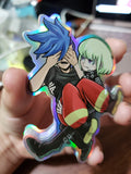 PROMARE LIO TO THE RESCUE 3INCH HOLOGRAPHIC VINYL STICKER