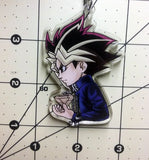 Yu Gi Oh Yugi Muto Yami Doublesided 2.5 Inch Clear Acrylic Charm