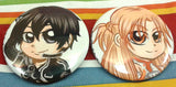 Sword Art Online 1.75inch Chibi Buttons Kirito Asuna