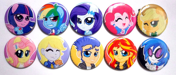 MLP Equestria Girls 175in Buttons SINGLE or SET