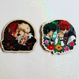 BNHA TODODEKU KIRIBAKU RPG AU 2INCH WOOD CHARM