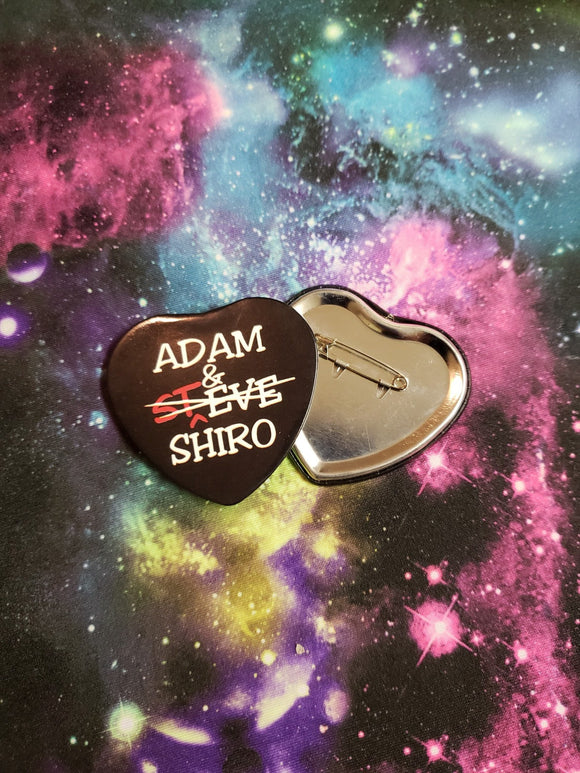 Voltron Adam and Shiro Adashi Shadam Heart Button