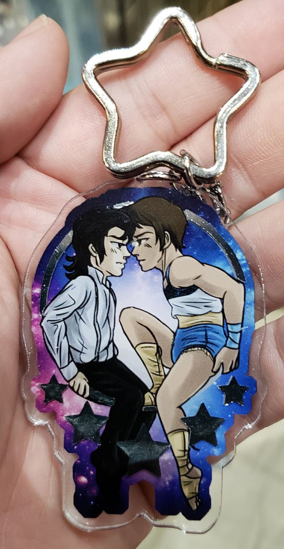 DISCOUNT VOLTRON KLANCE REWRITE THE STARS SILVER FOIL 2 INCH CHARM