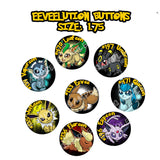 EEVEELUTIONS 1.75 Pinback Buttons Pokemon