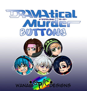 DMMD 1.75 Button Set Dramatical Murder BL Game