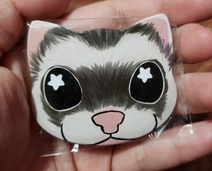 Sable Ferret 2INCH Pin Back Button