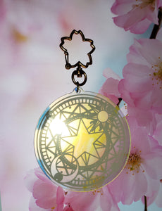 DISCOUNT CARD CAPTOR SAKURA 3 INCH IRIDECENT MAGIC CIRCLE CHARM