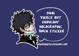 BNHA DABI FIERCE BUT FABULOUS 3INCH HOLOGRAPHIC VINYL STICKER