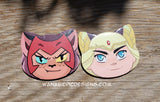 She-Ra & Catra Kitty Button