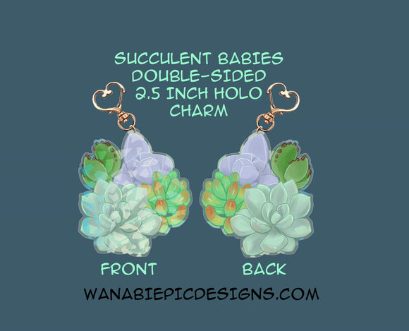 Succulent Babies 2.5INCH Holo Charm